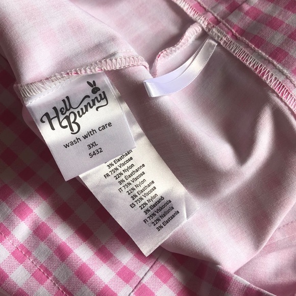 HELL BUNNY GINGHAM JUDY CAPRIS  PINUP - Picture 7 of 8